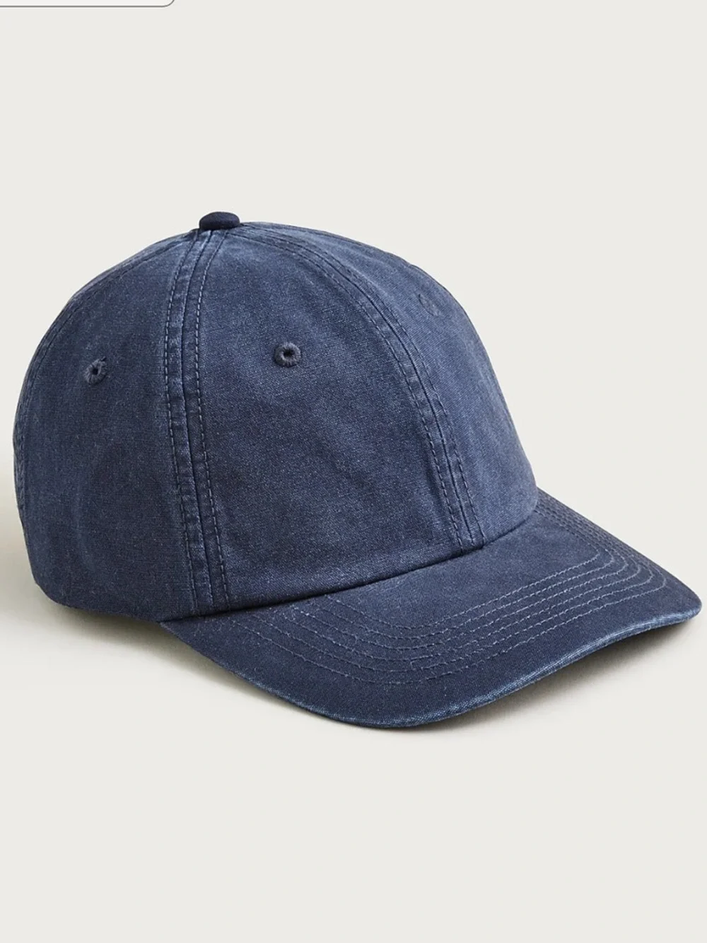 J crew navy Washed canvas baseball cap